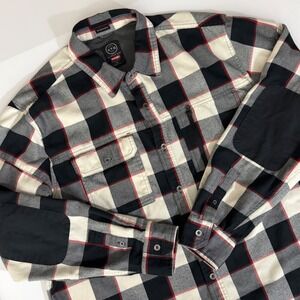 ATG Wrangler Mens XL Button Front Shirt Buffalo Plaid Flannel Long Sleeve